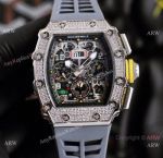 Richard Mille RM 11-03 Flyback Automatic Watches Gray Rubber Band